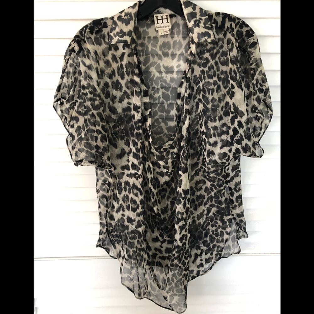 Haute Hippie “Colman” Silk Cowl neck blouse SZ SM
